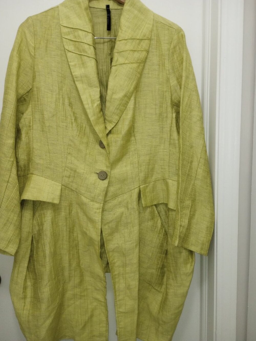 Green Jacket I.C. by Connie K size XL Linen